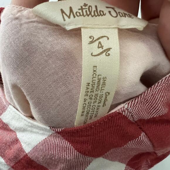 Matilda Jane Just Imagine Kassidy Girls Plaid Twill Ruffle Dress Girls Size 4 - Picture 6 of 7